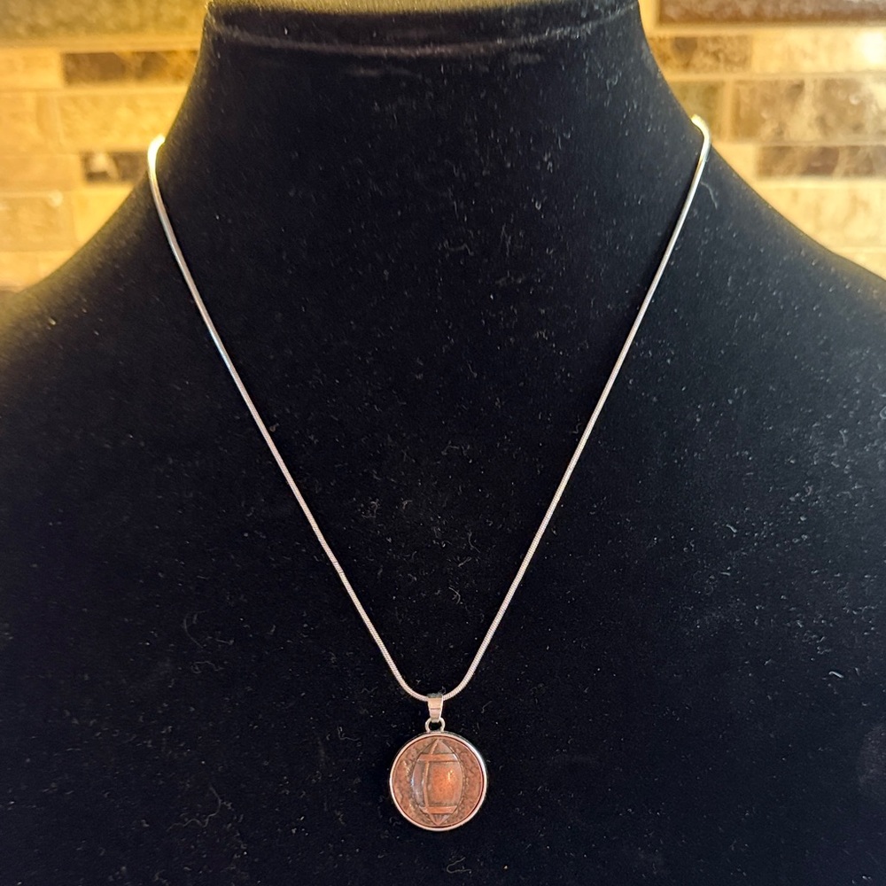 Football Pendant Necklace